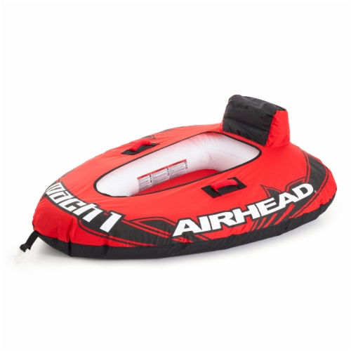 Airhead Mach 1 Inflatable Single Rider Towable Lake Ocean Water Tube Float,  Red, 1 Piece - City Market