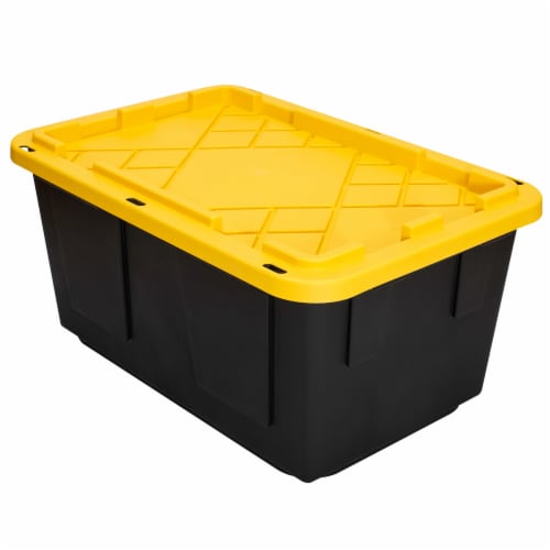 Sterilite 18 Gallon Storage Tote - Orange / Black, 18 gal - Pay