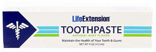Life Extension  Toothpaste   Natural Mint Perspective: front