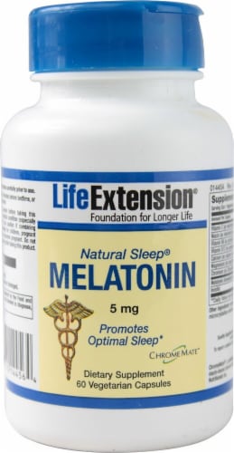 Life Extension Natural Sleep® Melatonin 5mg Perspective: front