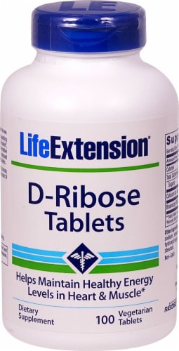 Life Extension  D-Ribose Tablets Perspective: front