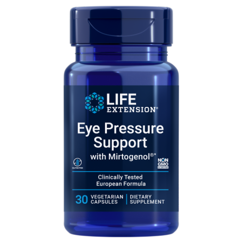 Life Extension® Eye Pressure Support with Mirtogenol® Vegetarian Capsules Perspective: front