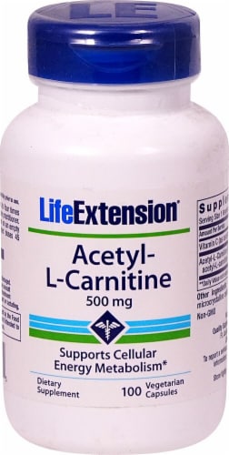 Life Extension Acetyl-L-Carnitine 500mg Perspective: front