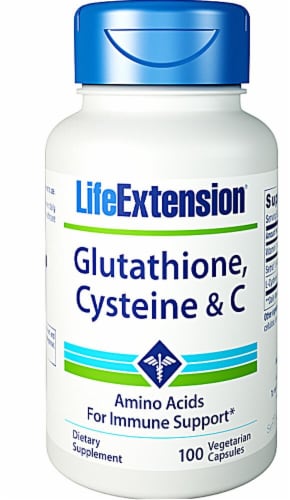 Life Extension Glutathione and Cysteine & C Perspective: front