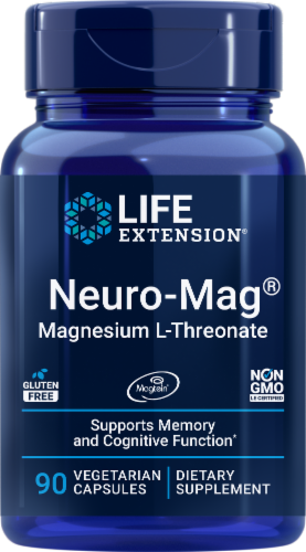 Life Extension® Neuro-Mag® Magnesium L-Threonate Vegetarian Capsules Perspective: front