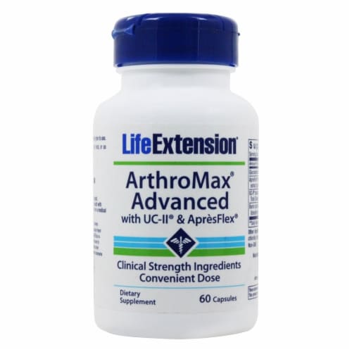 Life Extension Arthromax Advanced with UC-II & ApresFlex, 60 Capsules Perspective: front