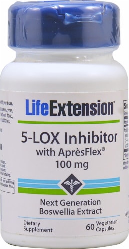 Life Extension  5-Lox Inhibitor with ApresFlex™ Vegetarian Capsules 100mg Perspective: front
