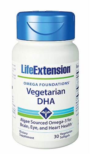Life Extension  Omega Foundations® Vegetarian DHA Perspective: front