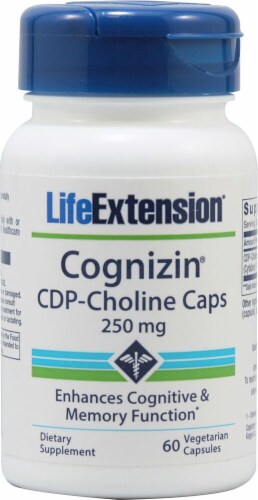 Life Extension Cognizin® CDP-Choline Caps 250mg Perspective: front