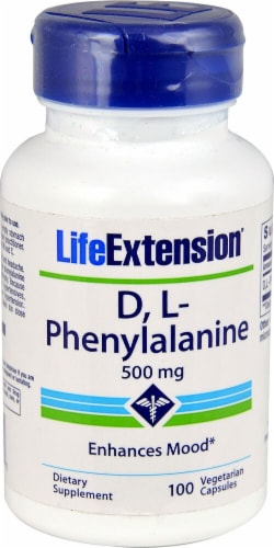 Life Extension DL-Phenylalanine 500mg Perspective: front