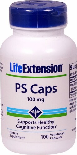 Life Extension PS (Phosphatidylserine) Vegetarian Capsules 100 mg Perspective: front