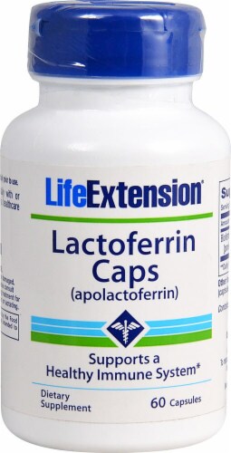 Life Extension  Lactoferrin (apolactoferrin) Caps Perspective: front