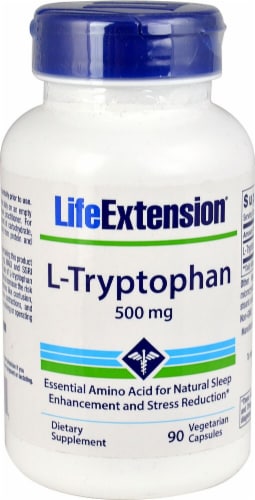 Life Extension L-Tryptophan 500mg Perspective: front