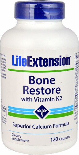 Life Extension  Bone Restore with Vitamin K2 Perspective: front