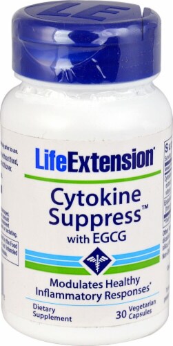 Life Extension  Cytokine Suppress™ with EGCG Perspective: front