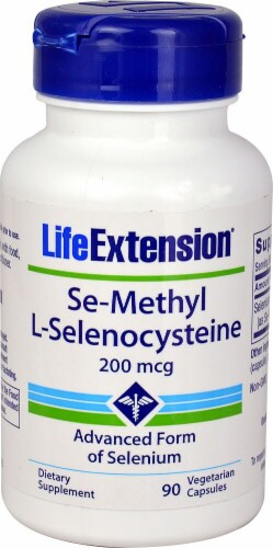Life Extension Se-Methyl L-Selenocysteine 200mcg Perspective: front