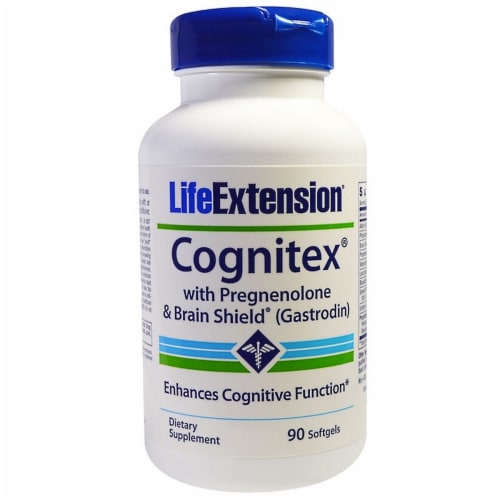 Life Extension Cognitex Plus Pregnenolone with Brain Shield, 90 Softgels Perspective: front