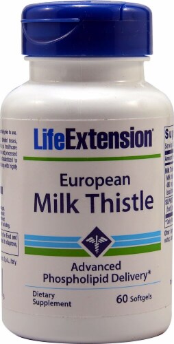 Life Extension  European Milk Thistle Perspective: front