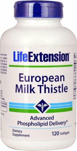 Life Extension  European Milk Thistle Perspective: front