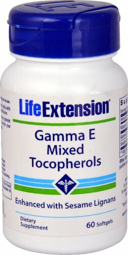Life Extension Gamma E Mixed Tocopherols Softgels Perspective: front
