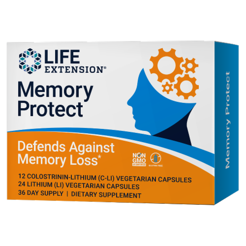 Life Extension® Memory Protect Capsules Perspective: front