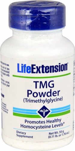 Life Extension  TMG Powder (Trimethylglycine) Perspective: front