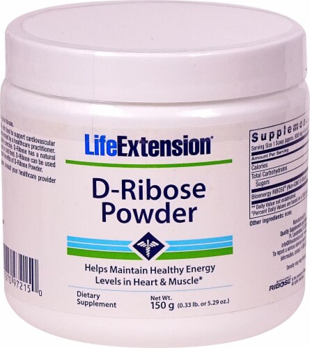 Life Extension  D-Ribose Powder Perspective: front