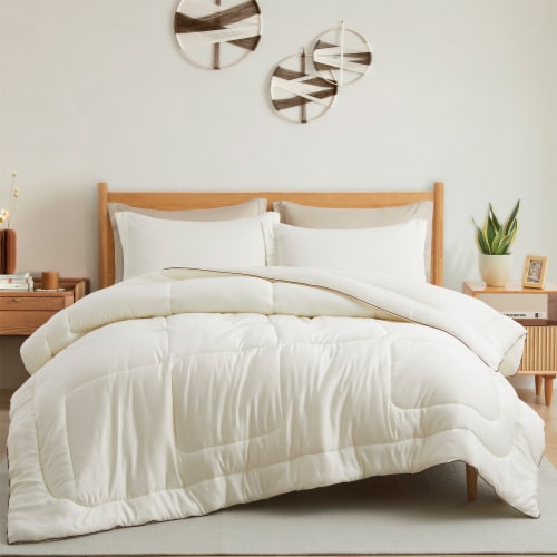 All Season Satin Down Alternative Comforter Set with Pillow Shams