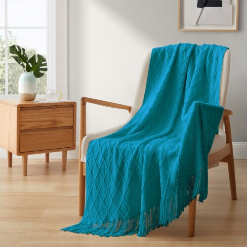 50 x60 Diamond Knit Throw Blanket 50x60