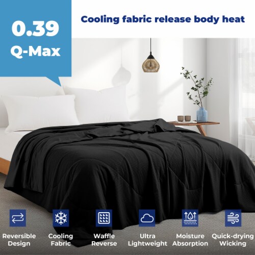 Ice Cooling Reversible Waffle Blanket for Summer Dual-side Comfort,  Full/Queen - Foods Co.