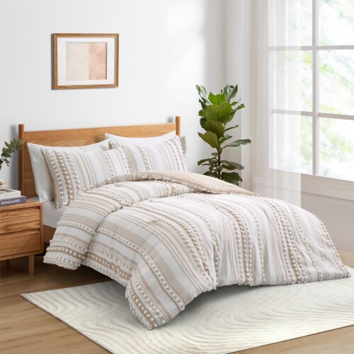 YearRound Warmth Clipped Comforter Set Soft Microfiber, Twin Kroger