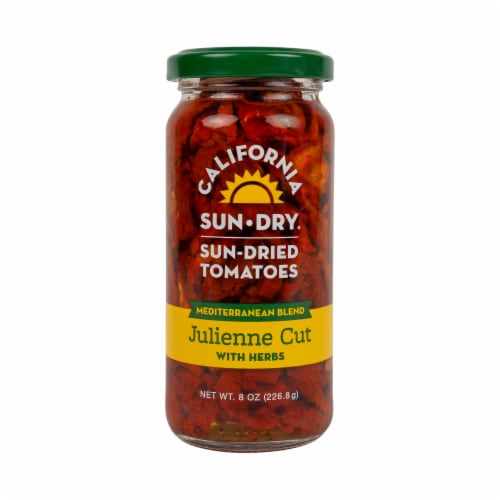 California Sun Dry® Sun-Dried Julienne Tomatoes in Oil with Herbs Perspective: front