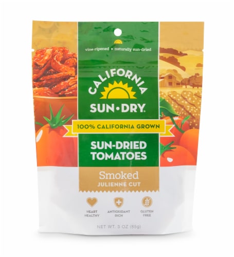 California Sun Dry® Smoked Sun-Dried Julienne Cut Tomatoes Perspective: front