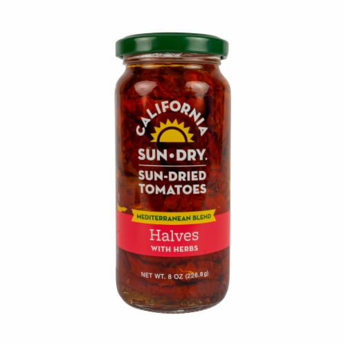 California Sun Dry® Sun-Dried Tomato Halves in Oil Perspective: front
