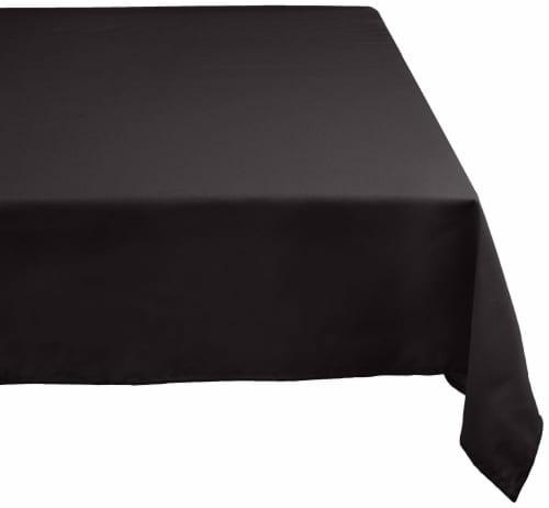 DII Black Polyester Tablecloth Perspective: front