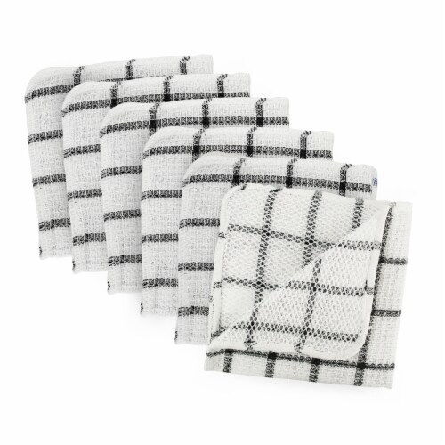 DII Black Scrubber Dishcloth (Set of 6) Perspective: front