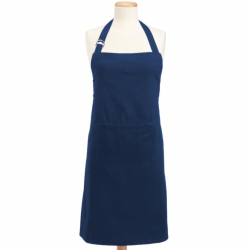 Design Imports Nautical Blue Chino Chef Apron Perspective: front