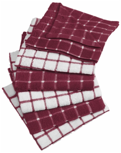 DII Wine Combo Windowpane Dishcloth (Set of 6) Perspective: front
