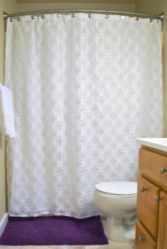 Dii White Lace Lattice Shower Curtain 1 Gerbes Super Markets