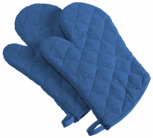 DII Blueberry Terry Oven Mitt (Set of 2) Perspective: front