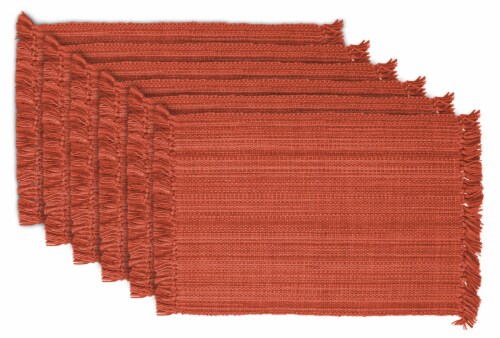 DII Variegated Spice Fringe Placemat (Set of 6) Perspective: front