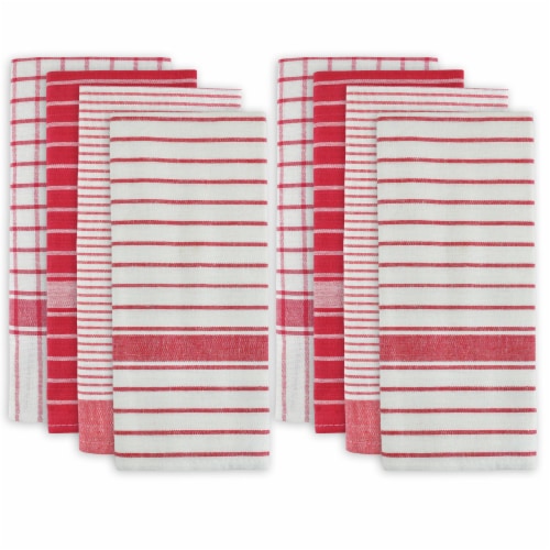 DII Red Basic Dishtowel (Set of 8) Perspective: front