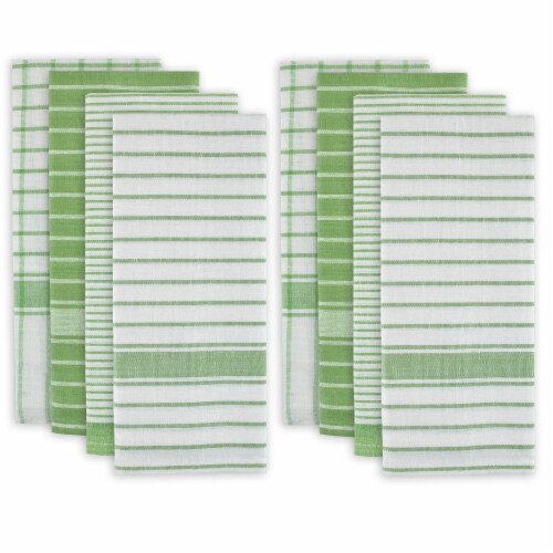 DII Green Basic Dishtowel (Set of 8) Perspective: front