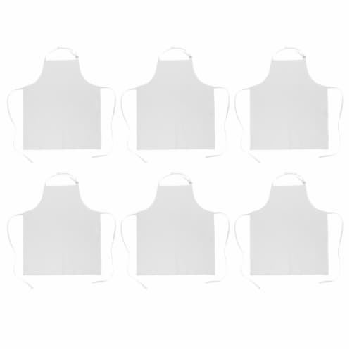 Design Imports CAMZ35308 White Bulk Chef Apron - Set of 6 Perspective: front