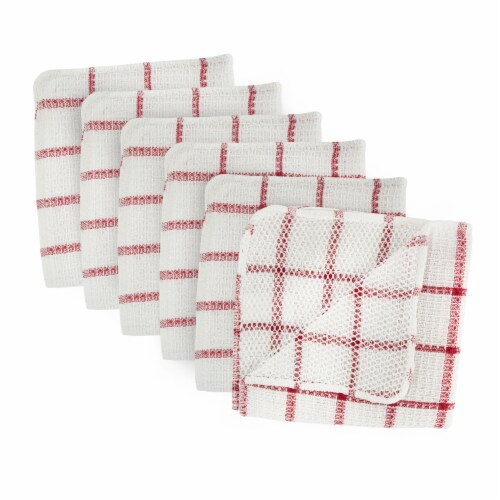 Gray Windowpane Scrubber Dishcloth Set/6, 1 - Harris Teeter