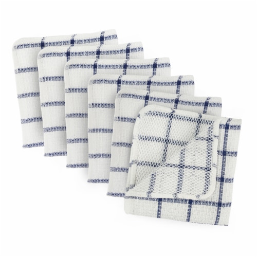 DII Nautical Blue Scrubber Dishcloth (Set of 6) Perspective: front