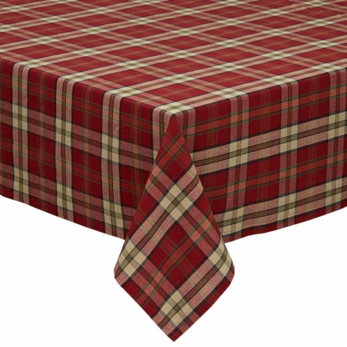 DII Campfire Plaid Tablecloth Perspective: front