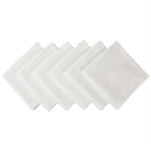 DII White Polyester Napkin (Set of 6) Perspective: front
