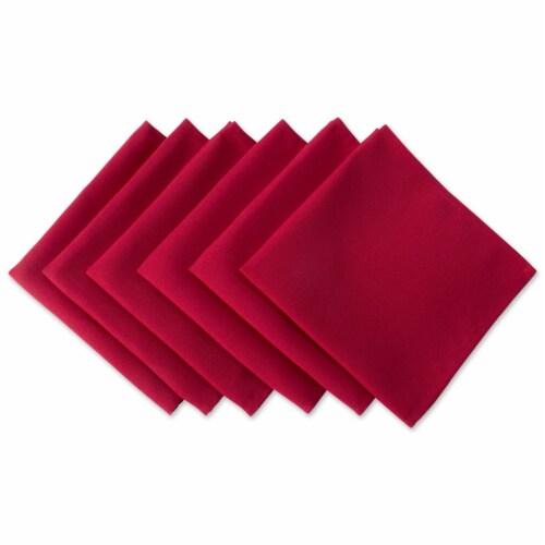DII Red Polyester Napkin (Set of 6) Perspective: front