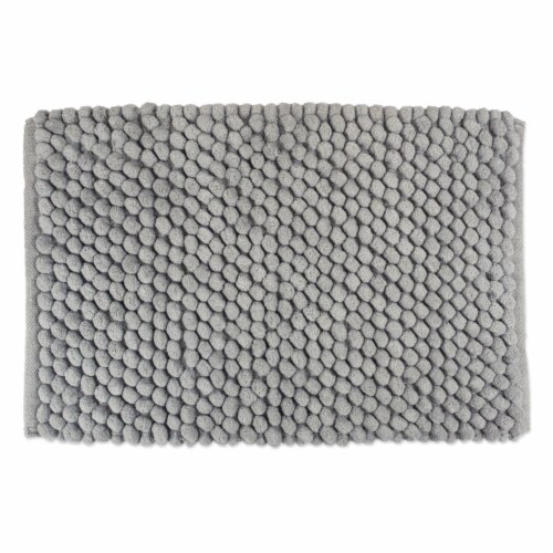 Design Imports Solid Gray Microfiber Bath Mat 17X24 inch Perspective: front